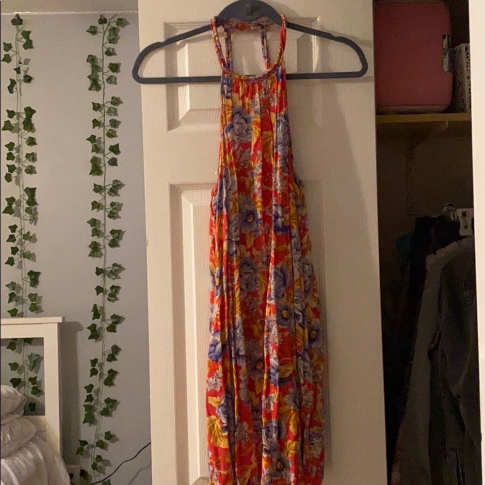 high neck flowy sundress